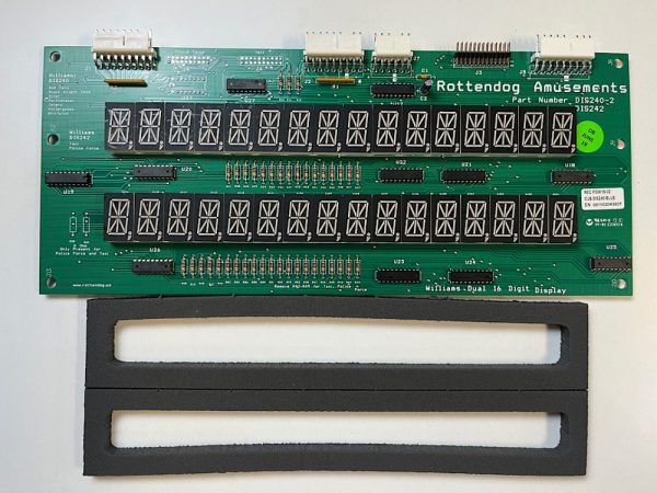 RottenDog Williams Dual 16 Segment AN Display (BLUE) Part DIS240-B