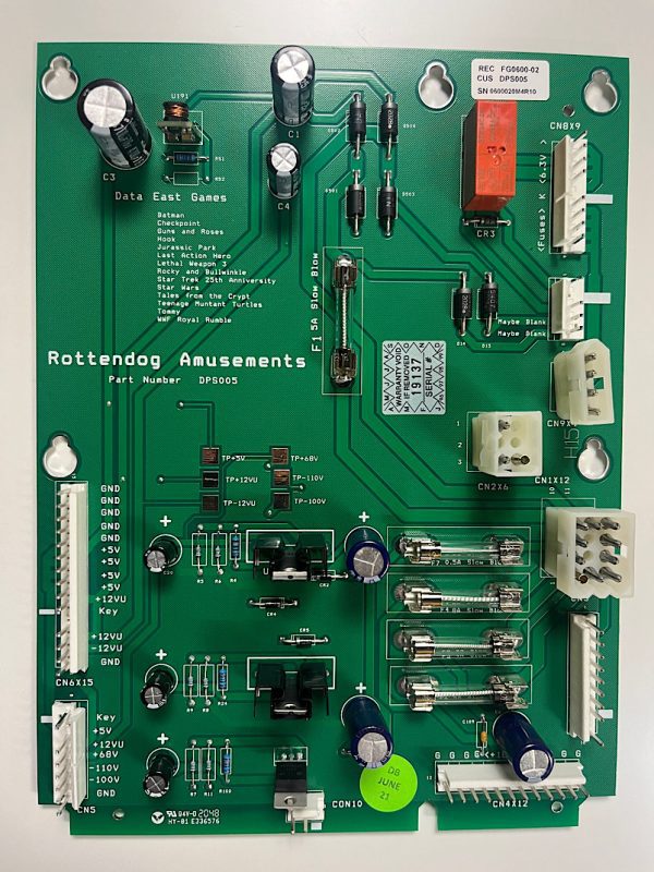 RottenDog Data East Power Supply Board (520-5047), Part DPS005