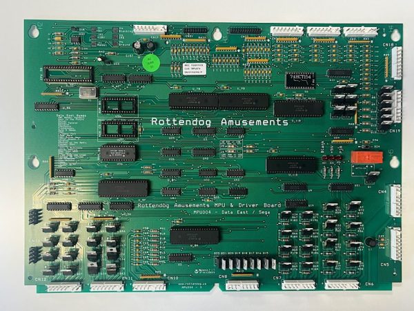 RottenDog Data East’s MPU/Driver Board 520-50003-01, Part MPU004